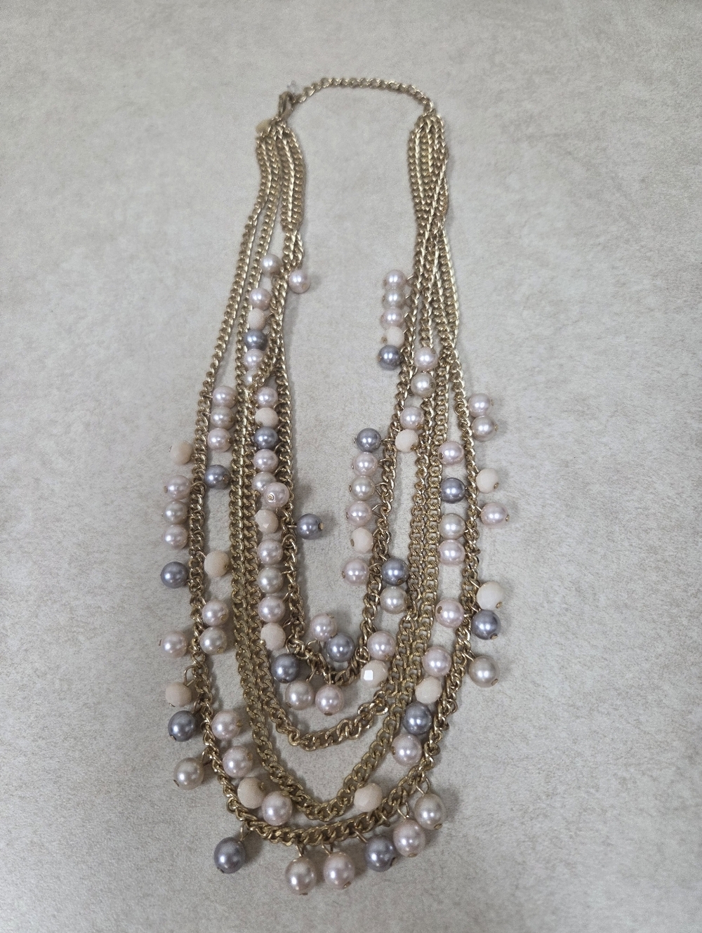 Costume Jewelry 4 Multi Strand w/ Faux Pearls (Adjustable 18" - 21"